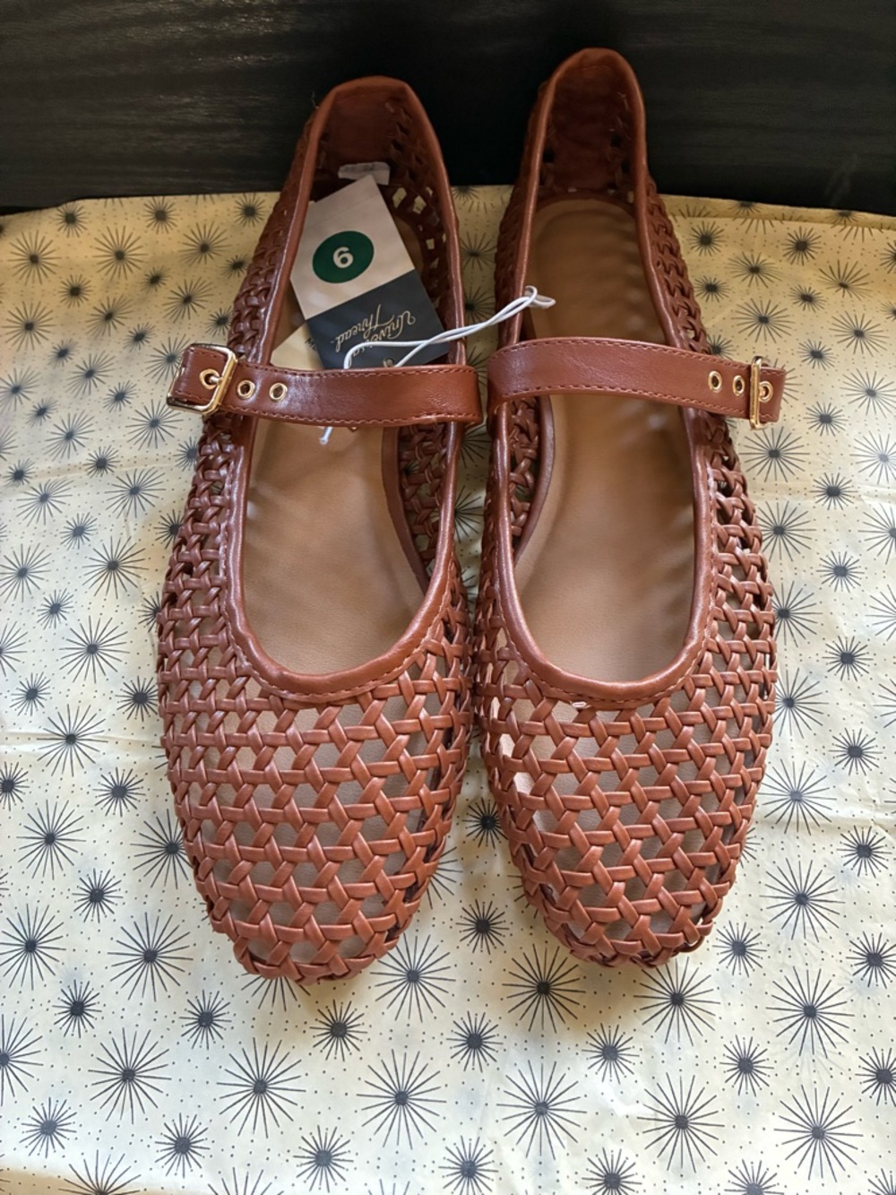 Universal Thread Woven Mary Jane Flats in Chestnut Brown - Picture 3 of 5